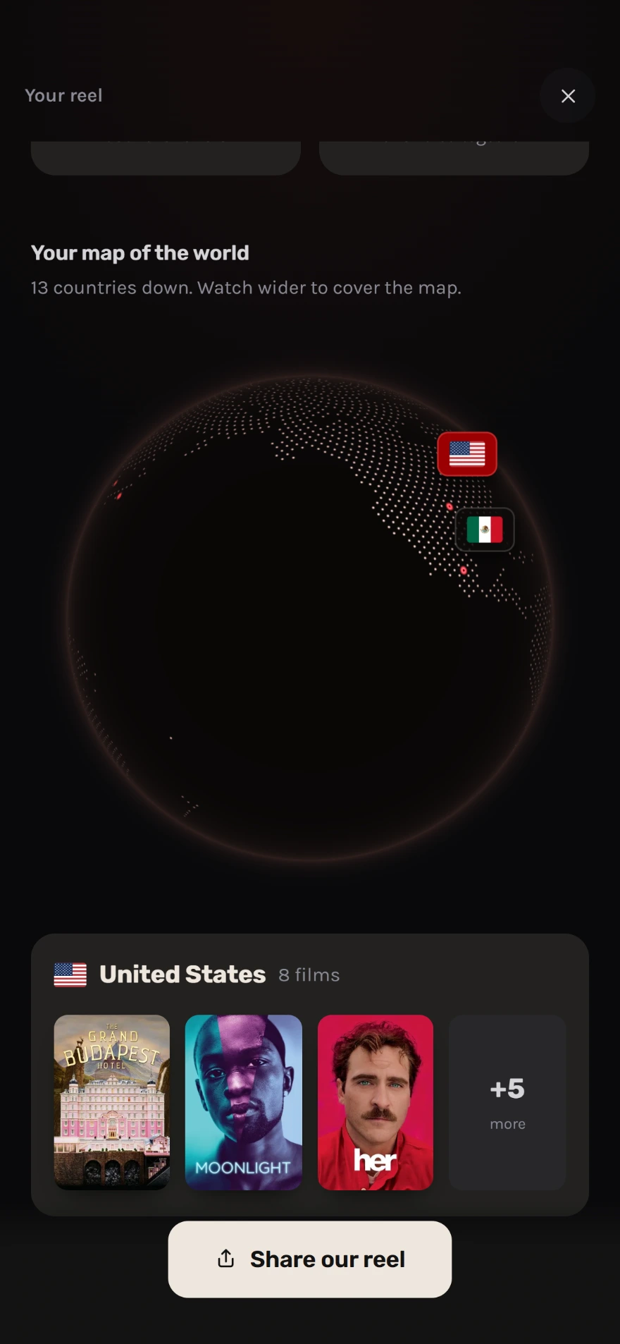 Your taste as a map of the world